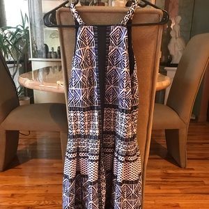Vince Camuto Navy Printed Dress, Size 8